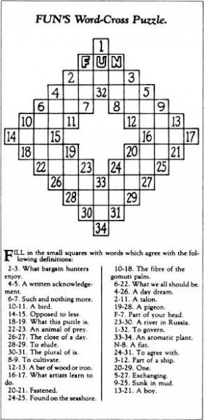 The first crossword.