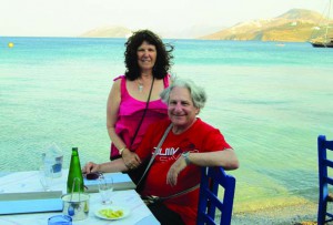 Barbara Moser and Irwin Block in Leros, Greece, in 2012.