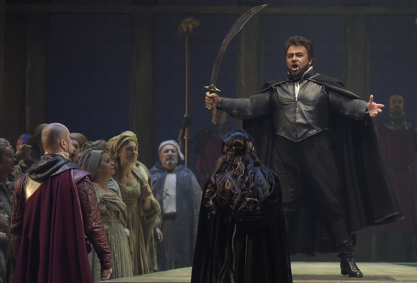 Kristian Benedikt in Opera de Montreal's Otello. Photo: Yves Renaud