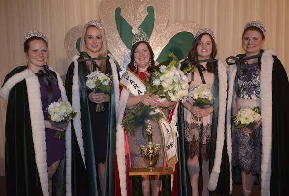 Queen Samantha Cambridge with Princesses Sydney Legare, Kelsey Farrell, Helene-Jane Groake, Lara Mackenzie